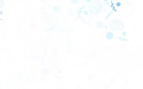 Light Blue, Red vector doodle pattern with flowers, roses. Illustrazione stock