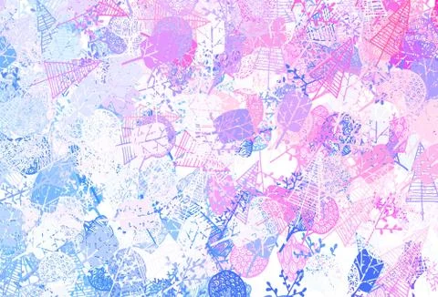 Light Blue, Red vector doodle pattern with trees, branches. Illustrazione stock