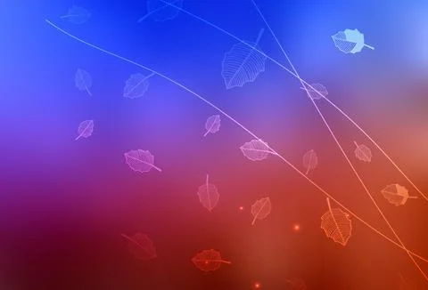 Light Blue, Red vector doodle layout with trees, branches. Stock Illustration