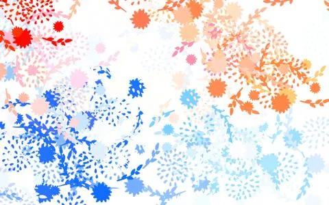 Light Blue, Red vector elegant template with flowers, roses. Stock Illustration