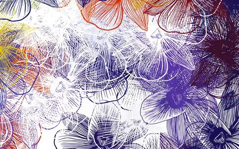 Light Blue, Red vector elegant background with flowers. Stock Illustration