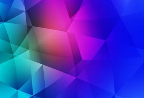 Light Blue, Red vector gradient triangles template. Illustrazione stock