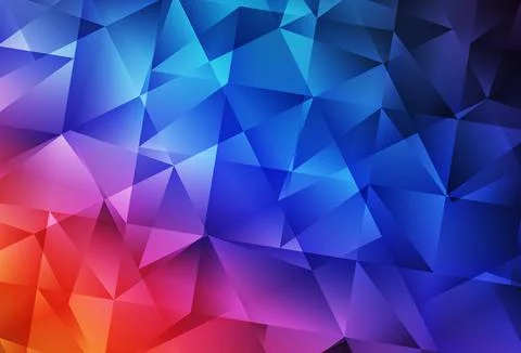 Light Blue, Red vector gradient triangles pattern. Stock Illustration