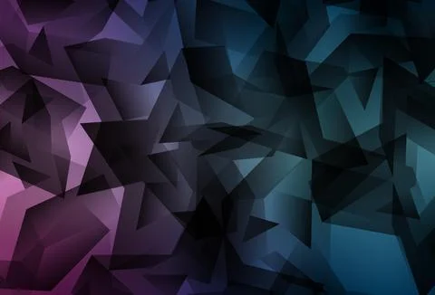 Light Blue, Red vector gradient triangles pattern. Illustrazione stock