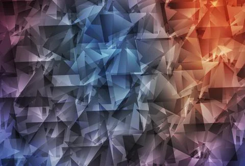 Light Blue, Red vector gradient triangles template. Illustrazione stock