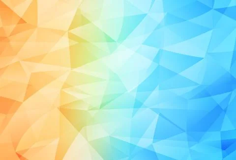 Light Blue, Red vector gradient triangles pattern. Illustrazione stock