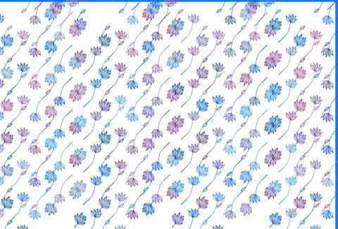 Light Blue, Red vector hand painted pattern. Stock Illustration