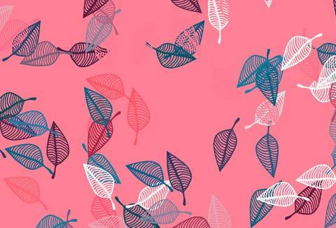 Light Blue, Red vector hand painted pattern. Illustrazione stock