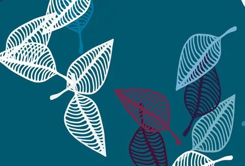 Light Blue, Red vector hand painted pattern. Stock Illustration