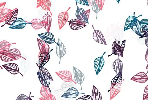 Light Blue, Red vector hand painted pattern. Stock Illustration