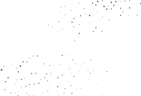 Light Blue, Red vector layout with elements of cards. 스톡 일러스트