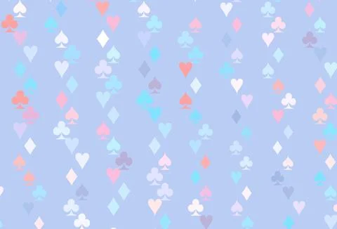 Light Blue, Red vector layout with elements of cards. Illustrazione stock