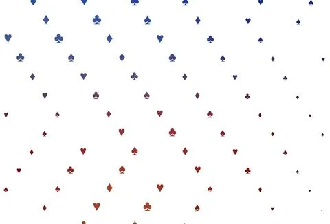 Light Blue, Red vector layout with elements of cards. Illustrazione stock