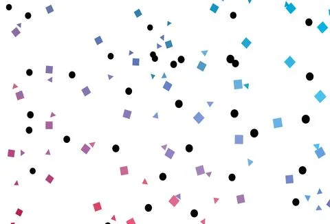 Light Blue, Red vector layout with circles, lines, rectangles. Stock Illustration