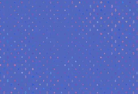 Light blue, red vector layout with elements of cards. Illustrazione stock