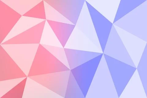 Light blue, red vector Low poly crystal background. Polygon design pattern. Low Stock Illustration