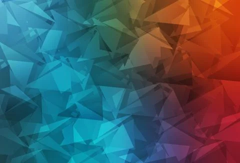 Light Blue, Red vector low poly layout. Stock Illustration