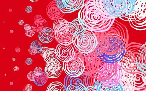 Light Blue, Red vector natural pattern with roses. Stock Illustration