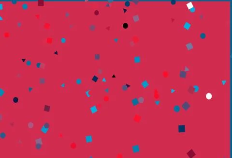 Light Blue, Red vector pattern in polygonal style with circles. Illustrazione stock