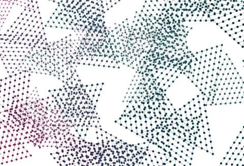 Light Blue, Red vector pattern with polygonal style with circles. Stock Illustration