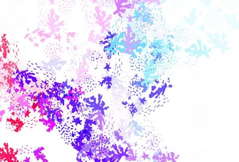 Light Blue, Red vector pattern with random forms. Illustrazione stock