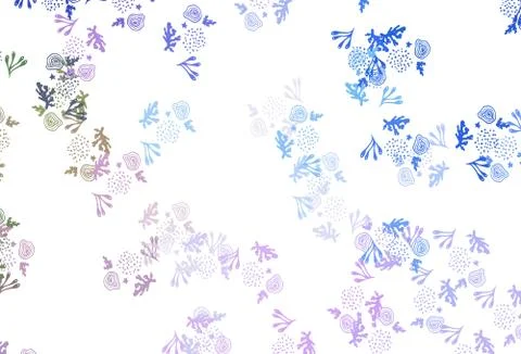 Light Blue, Red vector pattern with random forms. Stock Illustration