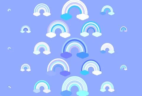 Light Blue, Red vector pattern with rainbow elements. 스톡 일러스트