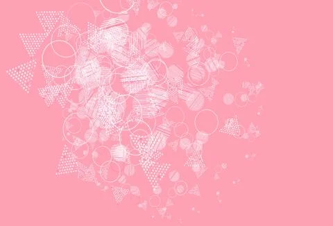 Light Blue, Red vector pattern with polygonal style with circles. 스톡 일러스트