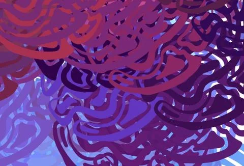 Light Blue, Red vector pattern with curved lines. イラスト素材