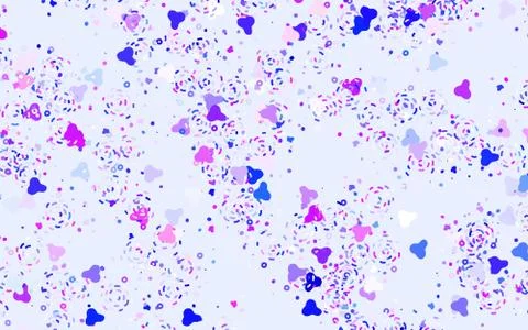 Light Blue, Red vector pattern with random forms. Stock Illustration
