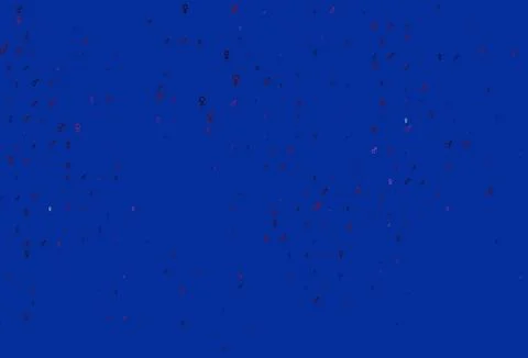 Light blue, red vector pattern with gender elements. Stockillustratie