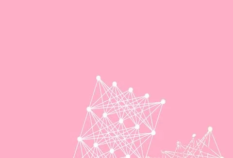 Light Blue, Red vector pattern with artificial intelligence network. Stock Illustration