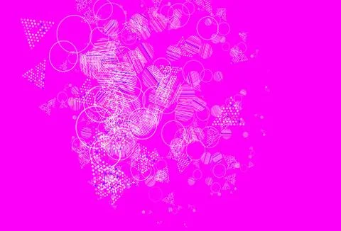 Light Blue, Red vector pattern with polygonal style with circles. Stock Illustration