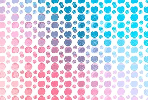 Light Blue, Red vector pattern with liquid shapes. Illustrazione stock