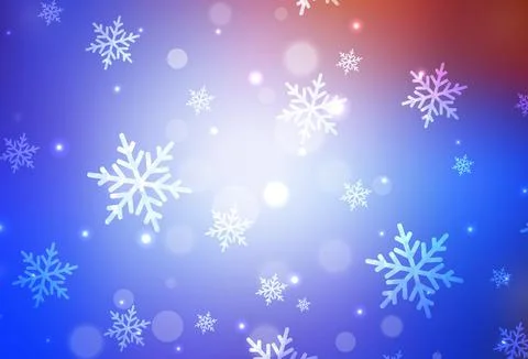Light Blue, Red vector pattern in Christmas style. Stock Illustration