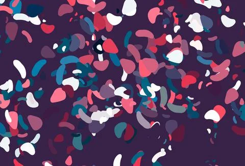Light blue, red vector pattern with chaotic shapes. 스톡 일러스트