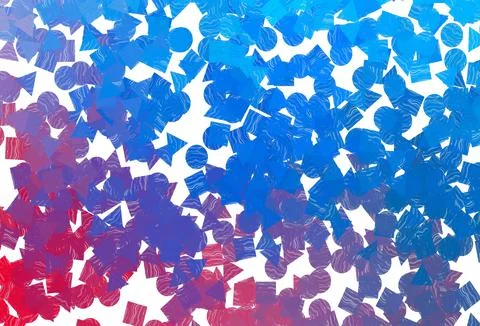 Light  blue, red vector pattern in polygonal style with circles. 스톡 일러스트