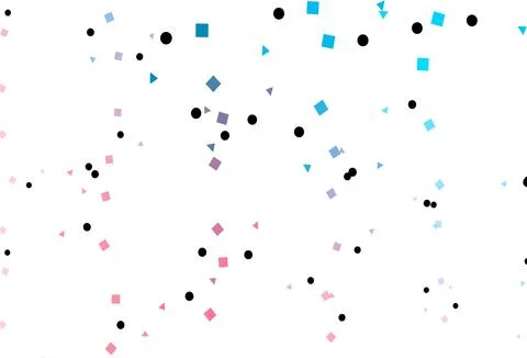 Light Blue, Red vector pattern in polygonal style with circles. Illustrazione stock