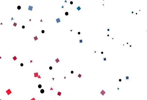 Light Blue, Red vector pattern in polygonal style with circles. Stock Illustration