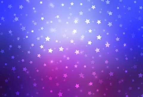 Light Blue, Red vector pattern with christmas snowflakes, stars. Illustrazione stock