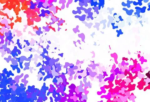 Light Blue, Red vector pattern with random forms. Illustrazione stock