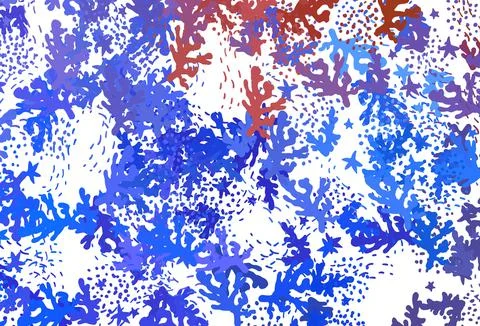 Light Blue, Red vector pattern with random forms. 스톡 일러스트