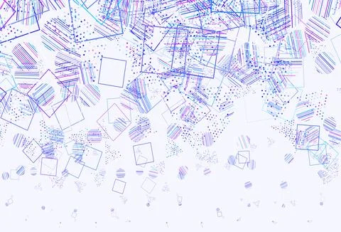 Light Blue, Red vector pattern with polygonal style with circles. Stock Illustration