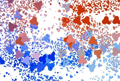 Light Blue, Red vector pattern with random forms. Stock Illustration