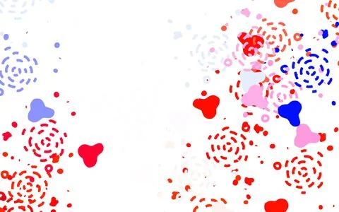 Light Blue, Red vector pattern with random forms. 库存插图