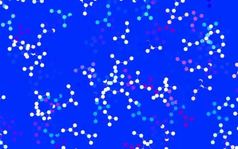 Light Blue, Red vector pattern with artificial intelligence network. 스톡 일러스트