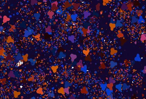 Light Blue, Red vector pattern with random forms. 스톡 일러스트