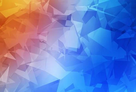 Light Blue, Red vector pattern with random polygonals. Stock Illustration