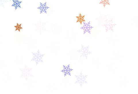 Light Blue, Red vector pattern with christmas snowflakes, stars. Stock Illustration