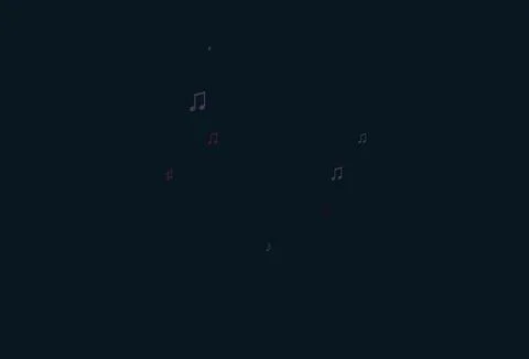 Light Blue, Red vector pattern with music elements. 스톡 일러스트